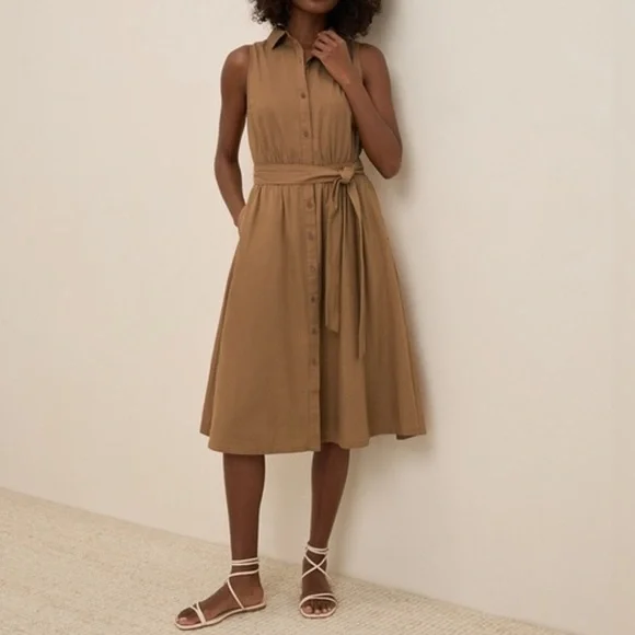 pact shirt dress Pact Medium Organic Cotton A-line Dress Black Surplice Short Sleeve Pockets V19